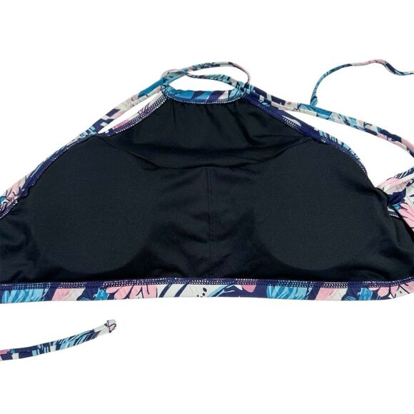 NWT Floral Bikini 2 Piece Swimsuits Halter High Neck Sporty Size Large UPF 50+ - Picture 8 of 9